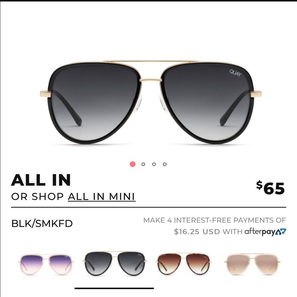 Quay All In sunglasses in black!